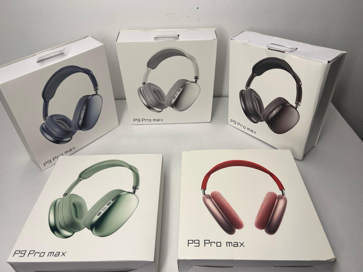 P9 Wireless Over-Ear Bluetooth Headphones – High-Fidelity Stereo Sound with Adjustable Headband & Cushion Ear Cups